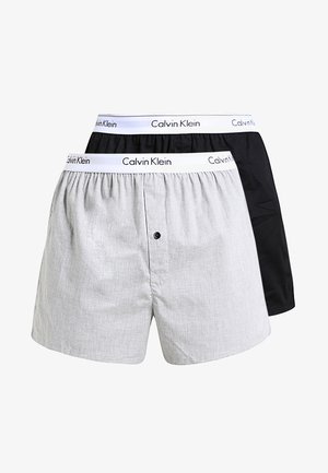 BOXER SLIM 2 PACK MODERN COTTON STRETCH - Boxeralsó - black/grey