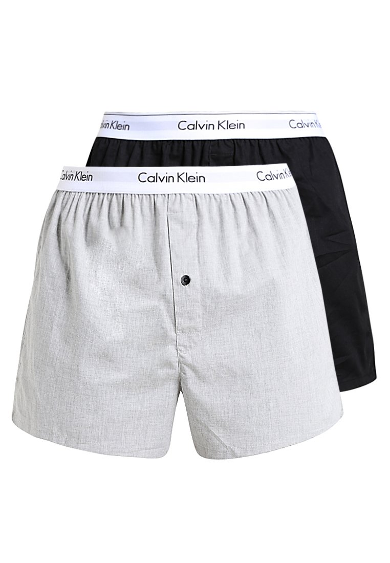 verraad afschaffen binnen Calvin Klein Underwear MODERN BOXER SLIM 2 PACK - Boxershorts -  black/grey/schwarz - Zalando.de