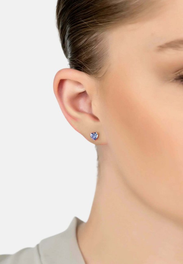 ASSCHER CUT HEART STUD - Earrings