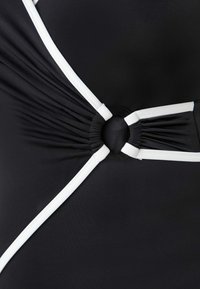 Live Unlimited London CONTRAST WRAP FRONT - Jednodílné plavky - black