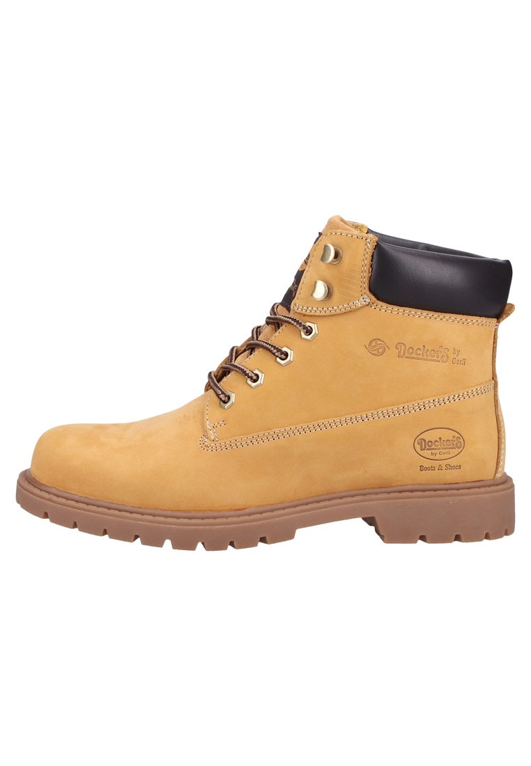 Herren Schnürboots | Dockers by Gerli Schnürstiefelette golden tan/gelb - MQ18449 Herren Schnürboots | Dockers by Gerli Schnürstiefelette golden tan/gelb - MQ18449