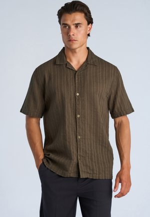 Lindbergh LINDBERGH STRUCTURE RESORT SHIRT S/S - Skjorter - army