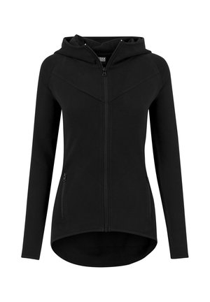 Urban Classics LADIES ATHLETIC INTERLOCK ZIP HOODY - Bluză de molton cu fermoar - black