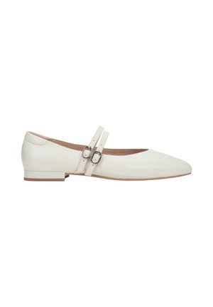 NATURALNEJ - Ankle strap ballet pumps - white