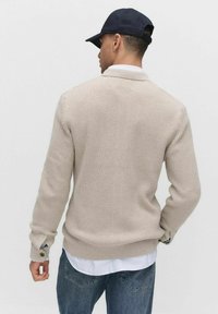 BONDELID JONAH KNITTED OVERSHIRT - Kofta - beige melange