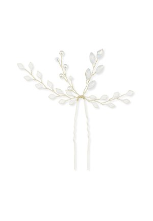 HAIRPIN WITH BEADS AND STONES - Accessori capelli - light gold, nacre, offwhite