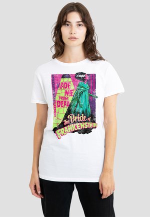 MONSTERS THE BRIDE NEON - Print T-shirt - white