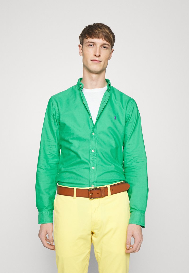 Polo Ralph Lauren SLIM FIT GARMENT-DYED OXFORD SHIRT - Camisa - cabo green