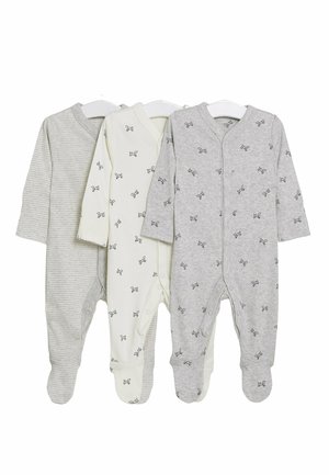 3 PACK DOG & STRIPED - Kruippakje - grey marl