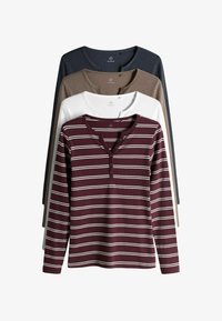 Valimata, burgundy red stripe navy blue brown white