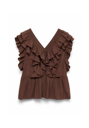 Vero Moda, BLOUSE VMMIE TOP - Blouse - chocolate martini
