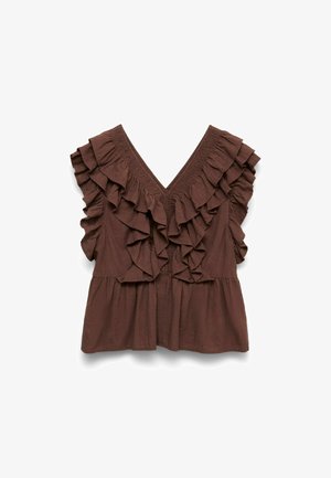 Vero Moda, BLOUSE VMMIE TOP - Bluse - chocolate martini