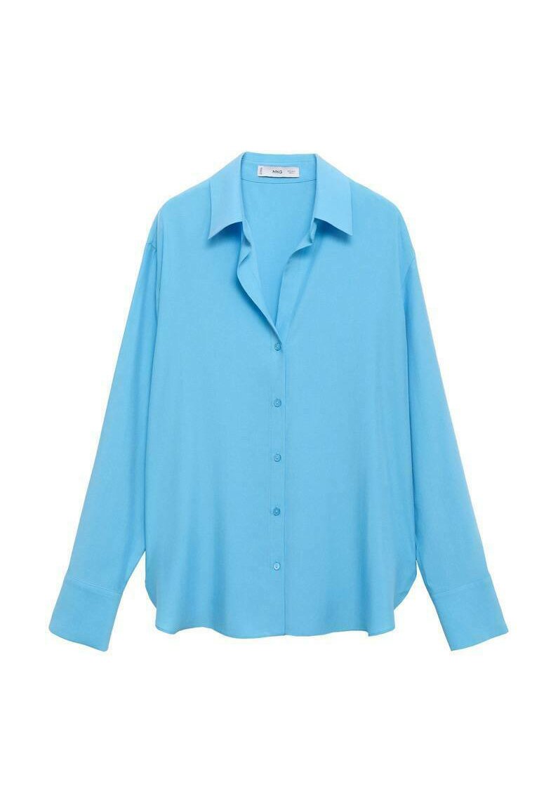 Mango Camicia Camicia Azzurra E Pantalone Beige Mango Camicia Dark