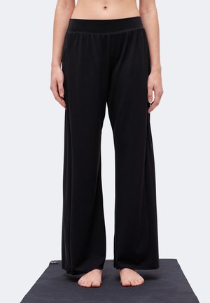 Nike Performance, ZENVY WIDE LEG - Leggings - black/cool grey