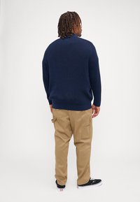Jack & Jones JPRBLALIAM HALF ZIP  - Strickpullover - naval academy