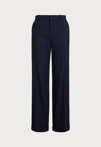 HIGH RISE RELAXED STRAIGHT TROUSER - Püksid - navy