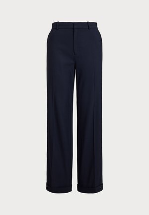 Polo Ralph Lauren HIGH RISE RELAXED STRAIGHT TROUSER - Trousers - navy
