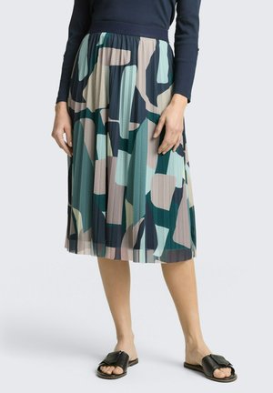 MIDI- MIT MUSTER - A-Linien-Rock - abstract stripe print