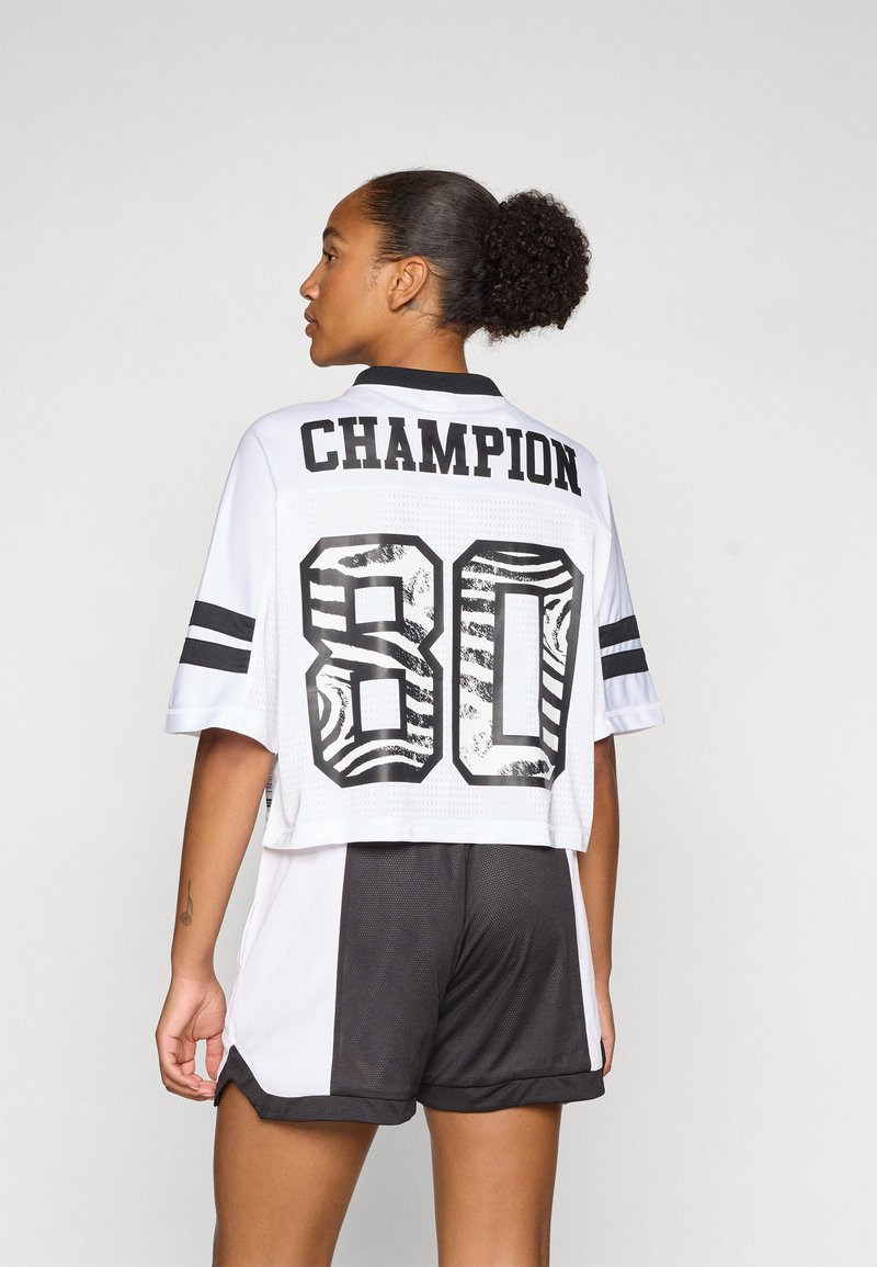 Champion SPORT HERITAGE V NECK - Marškinėliai su spaudiniu - white/black