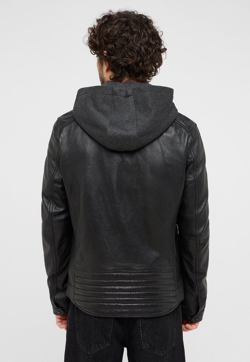 Mustang Lederjacke black/schwarz Zalando