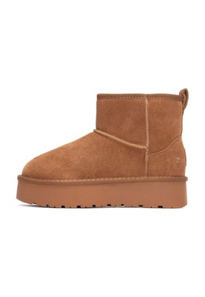 Botines con plataforma - camel