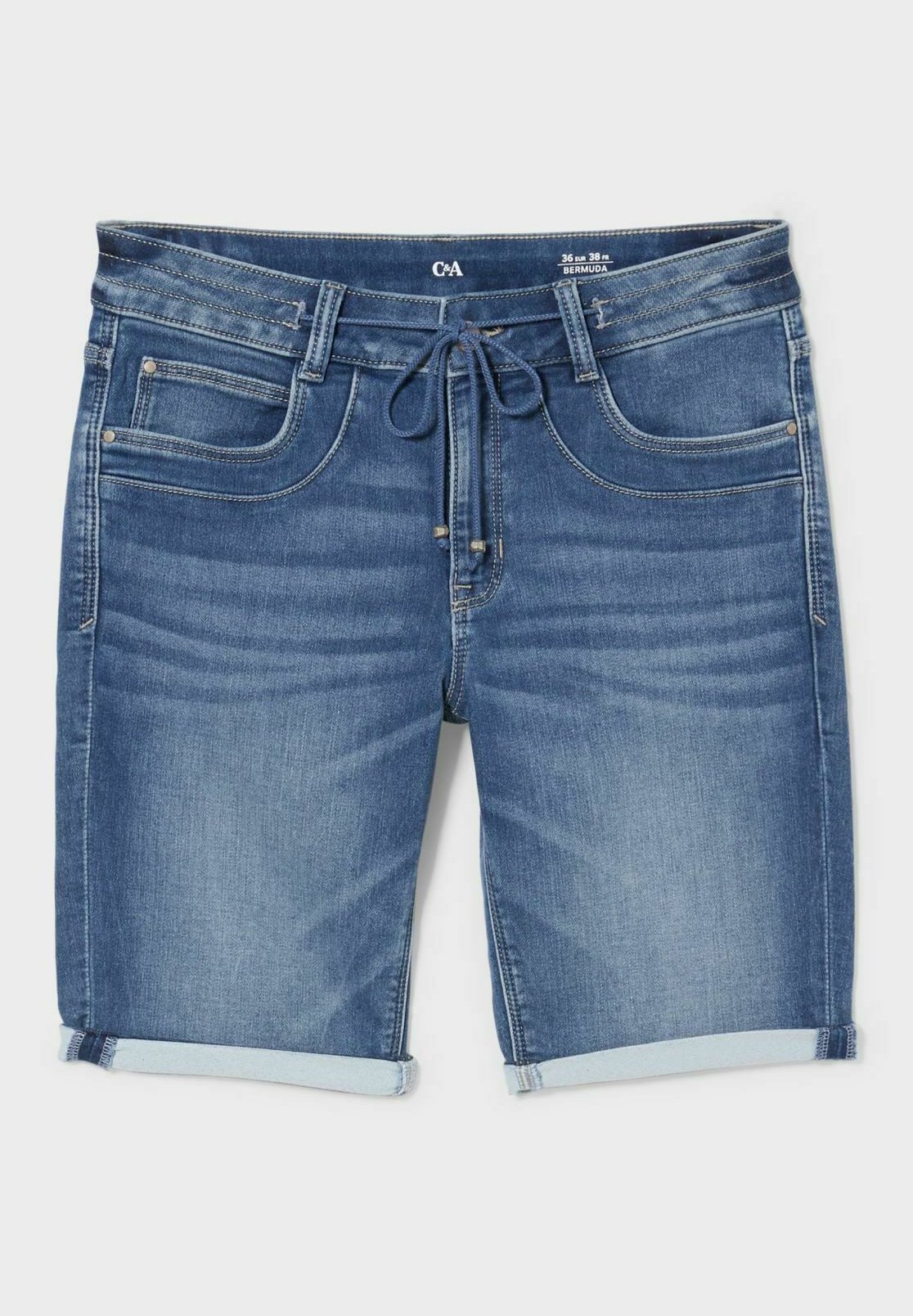blue denim shorts