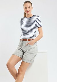 Armor lux RAYÉ - LÉGER - T-shirt imprimé - blanc seal