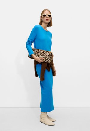 COTTON LONG DRESS - Jersey dress - blue