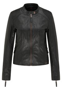Mustang Leren jas - schwarz