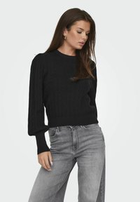 ONLY ONLKATIA STRUC PUFF ONECK - Trui - black