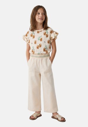 Monoprix, PANTALON TAILLE ÉLASTIQUÉE - Pantalon classique - naturel