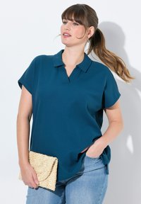 Ulla Popken ATMUNGSAKTIV - Polo - petrol