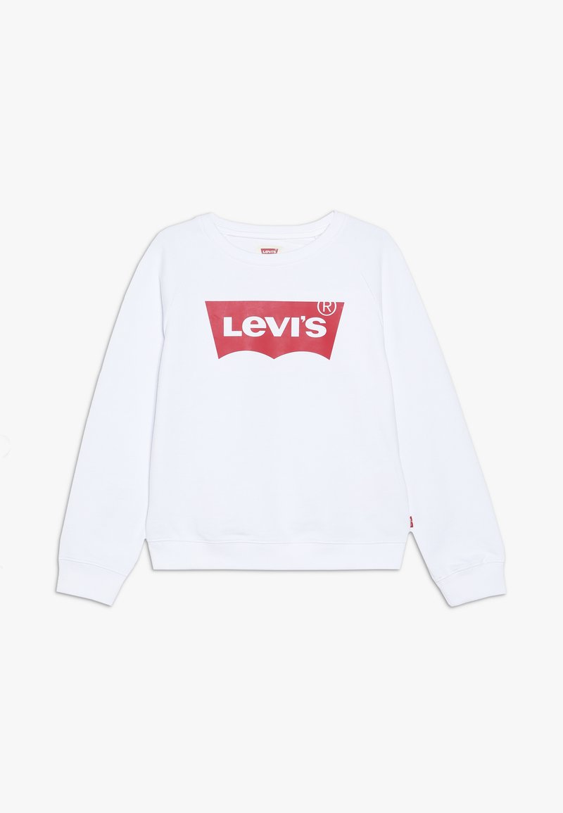 Hoodless Sweatshirt for Girls Levi's Key Item Logo Crew White