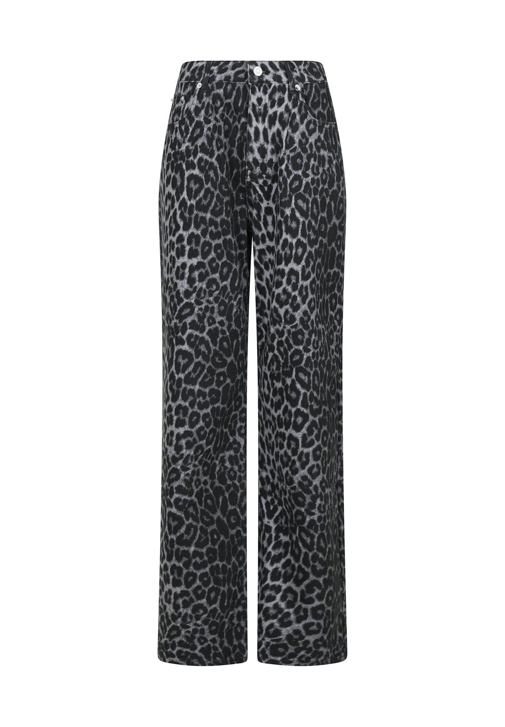 サイズM NoREMID GREY LEOPARD PANTS Nerida Leopard Mid Rise Pant – FINESSE