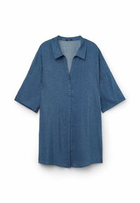 Košilová halenka  - blau stampa denim