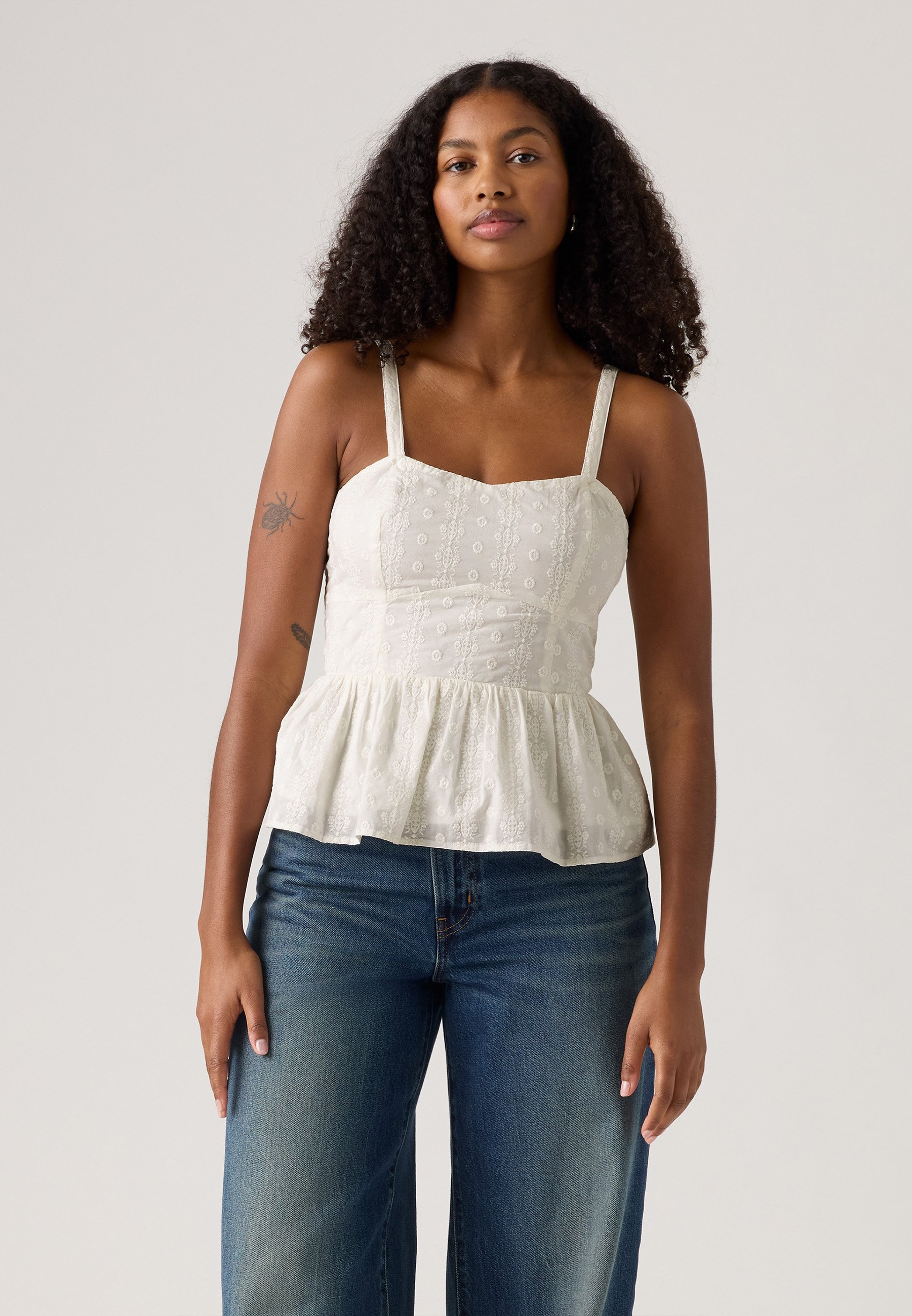 売れ筋商品|||リーバイス シャツ レディース トップス LULA EYELET TANK - Top - cloud dancer Levi's® LULA EYELET TANK - Top - cloud dancer/offwhite - Zalando