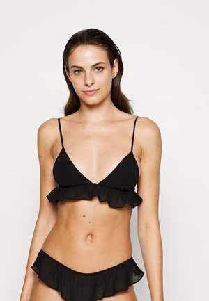 Fleur du Mal LUXE FLUTTER TRIANGLE BRA - Trekants-bh'er - black
