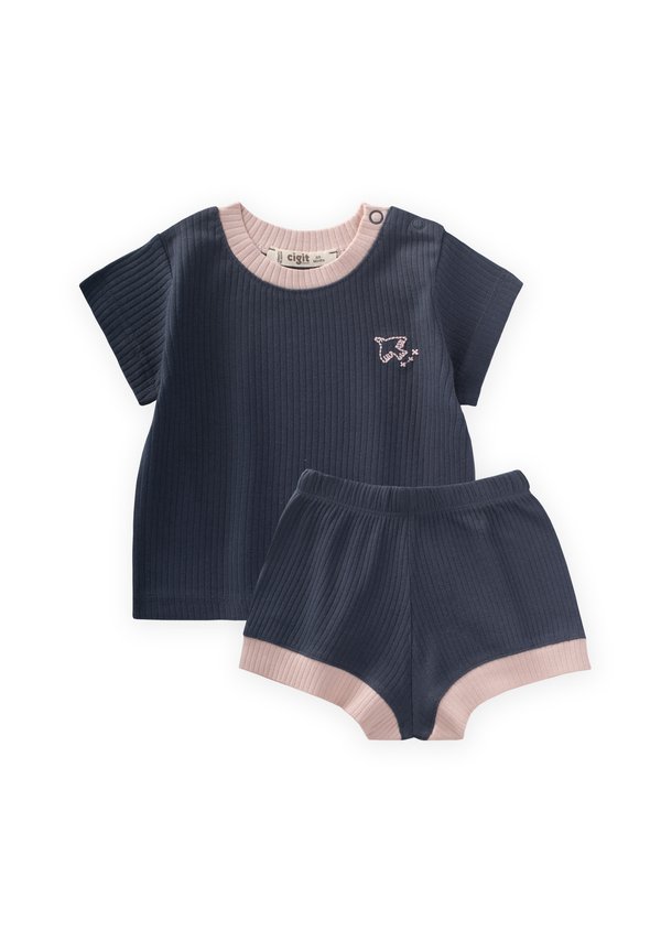 BIRD EMBROIDERED CONTRAST SET - Shorts