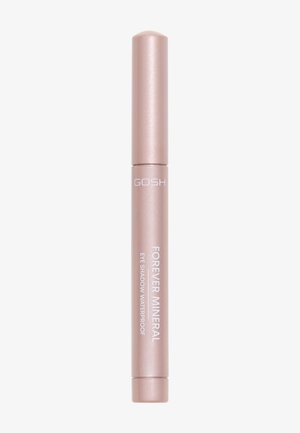 GOSH Forever Mineral wodoodporna cienie do oczu w różowo-złotej tubie, o gładkiej teksturze i z aplikatorem typu twist-up dla łatwego użycia.