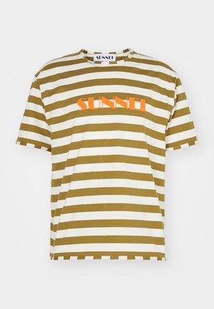 Sunnei CLASSIC LOGO SPRAYED - T-shirt print - off-white/olive