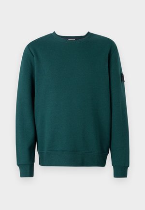 TOM TAILOR STRUCTURED CREW NECK - Sweater - jasper green
