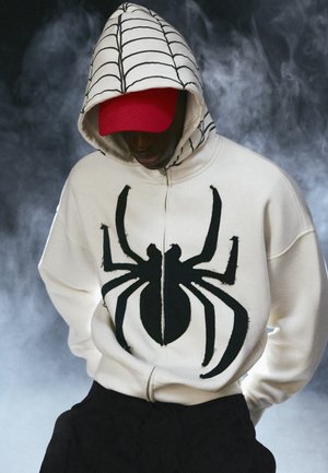 Bershka, SPIDER-MAN ZIP-UP SWEATSHIRT WITH HOOD - Sweat zippé - white
