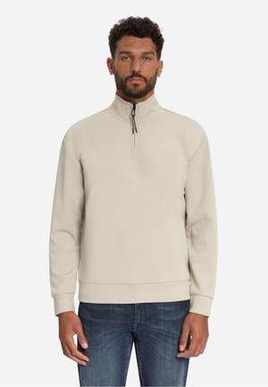 NO EXCESS, HALF-ZIP SWEATER - Sweater - cement