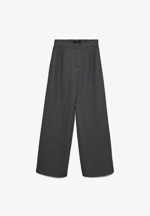 Vero Moda VMDALLAS - Trousers - dark grey melange