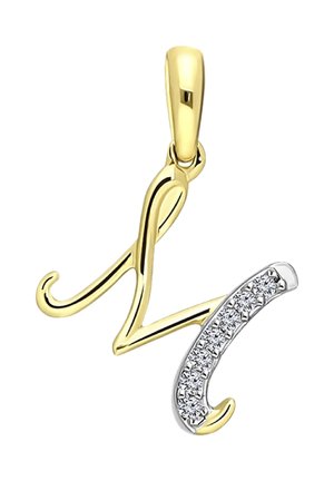 Lucardi ALPHABET MIT DIAMANT - Anhänger - gold