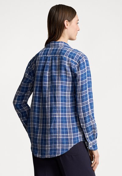 Polo Ralph Lauren RELAXED FIT LINEN SHIRT - Blusa - blue/navy white