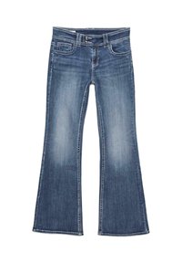 EMBROIDERED BELL BOTTOM WITH POCKETS - Jeans a zampa - mottled royal blue