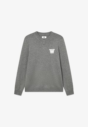 WOOD WOOD, WWTAY V-NECK 25081 - Pullover - light melange grey