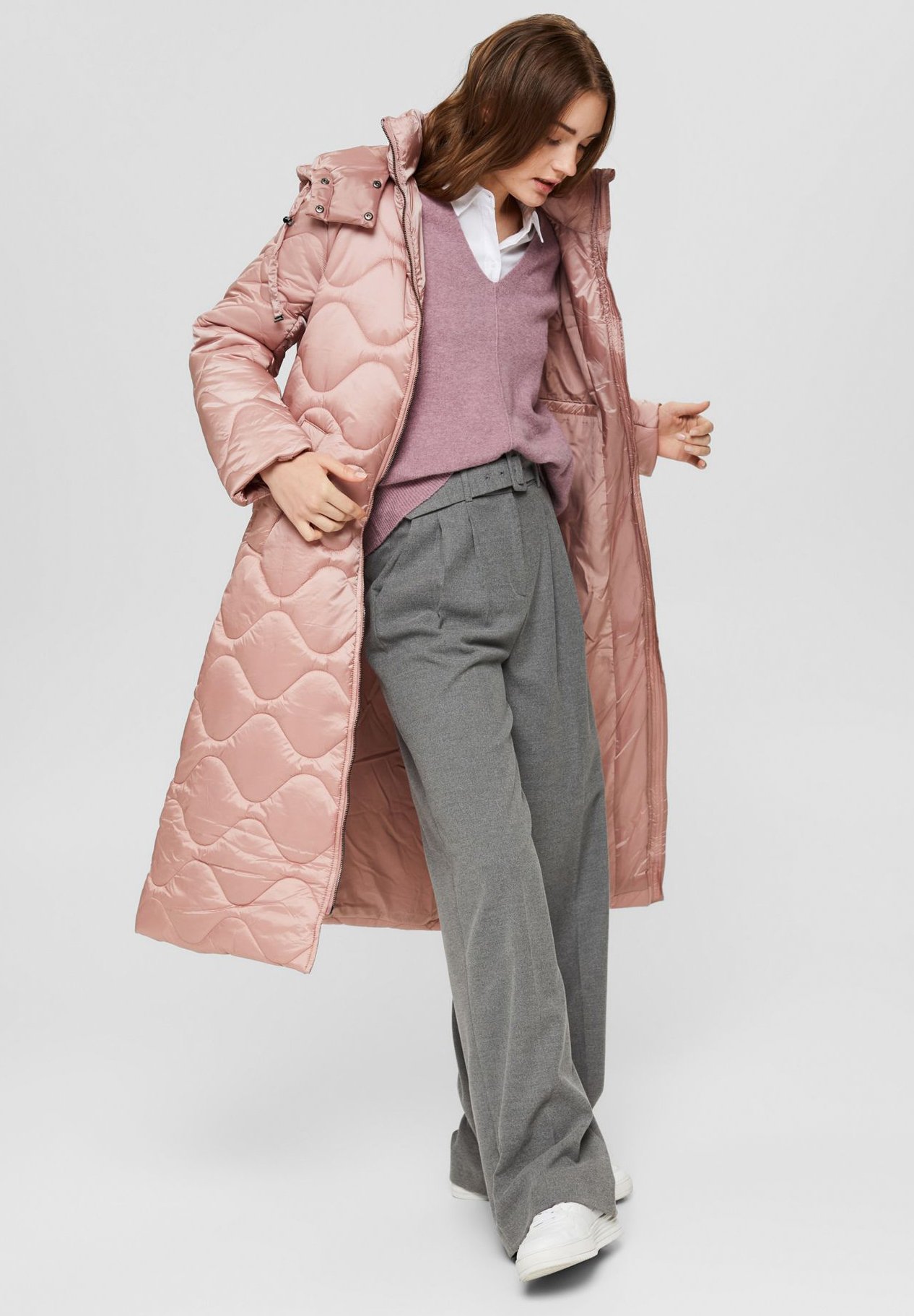 light pink winter coat