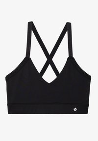 ESSENTIAL MEDIUM SUPPORT SPORTS BRA WITH ADJUSTABLE CROSS BACK - Sportski grudnjak sa srednje jakom potporom - black